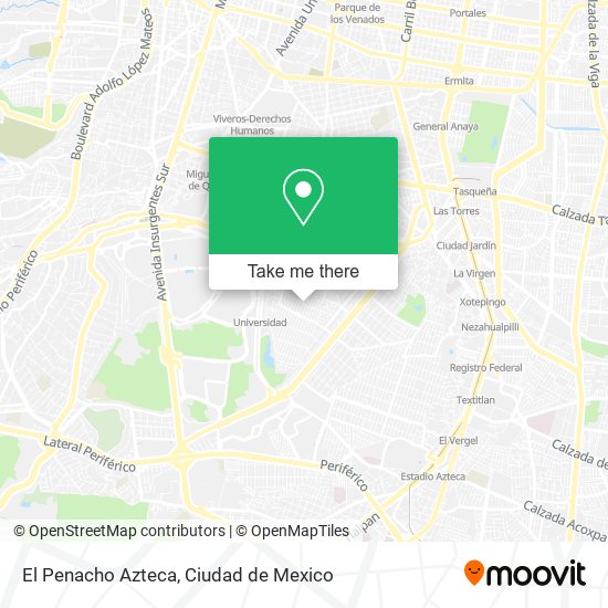 El Penacho Azteca map