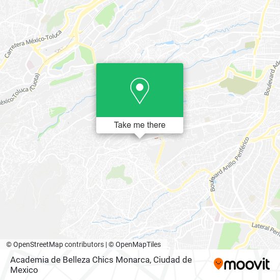 Mapa de Academia de Belleza Chics Monarca