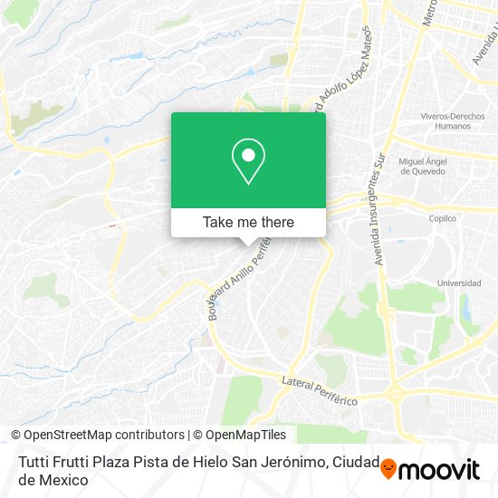 Mapa de Tutti Frutti Plaza Pista de Hielo San Jerónimo