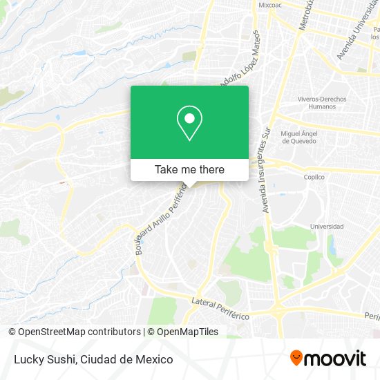 Mapa de Lucky Sushi