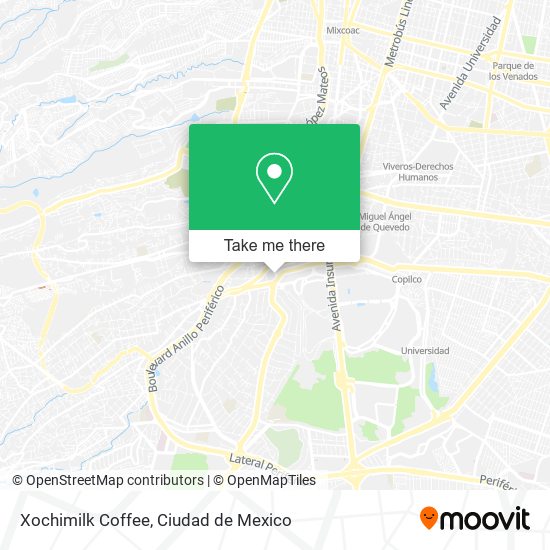 Xochimilk Coffee map