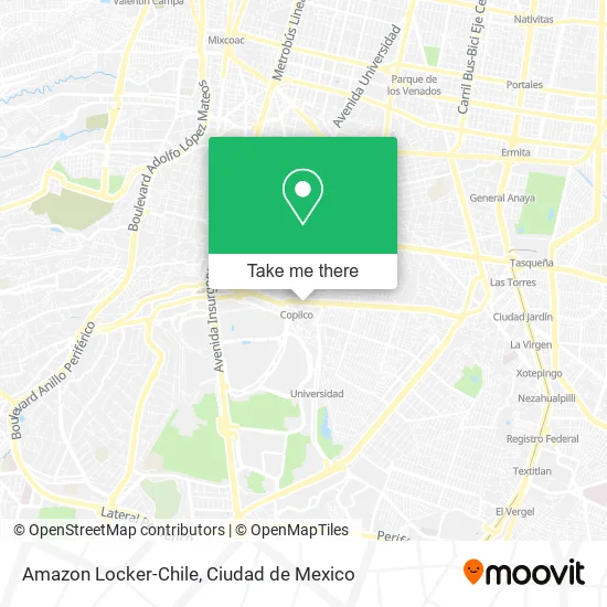 Amazon Locker-Chile map