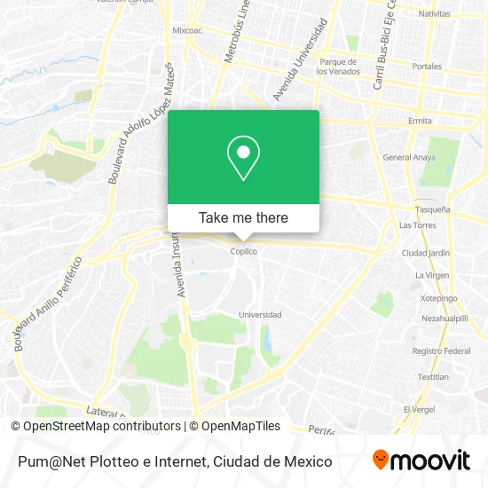 Mapa de Pum@Net Plotteo e Internet
