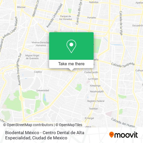 Mapa de Biodental México - Centro Dental de Alta Especialidad