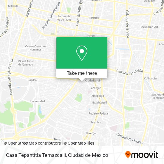 Casa Tepantitla Temazcalli map