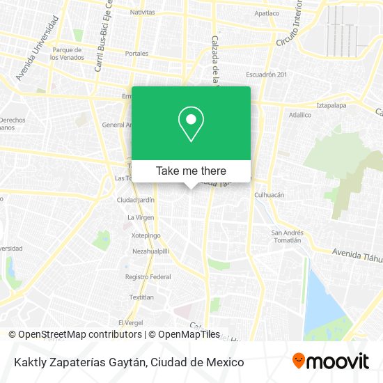 Mapa de Kaktly Zapaterías Gaytán