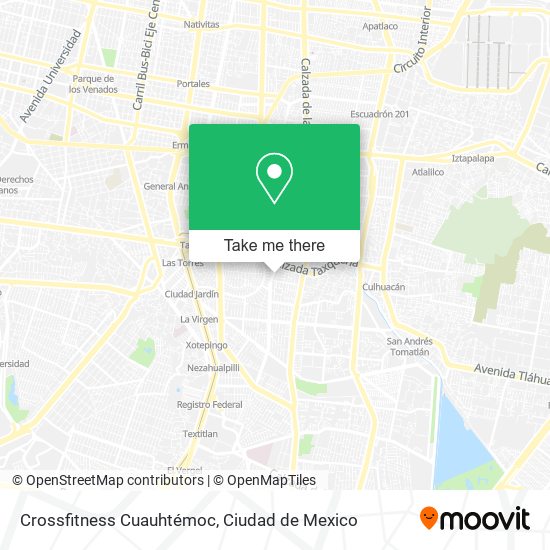 Crossfitness Cuauhtémoc map