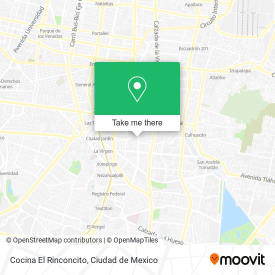 Mapa de Cocina El Rinconcito