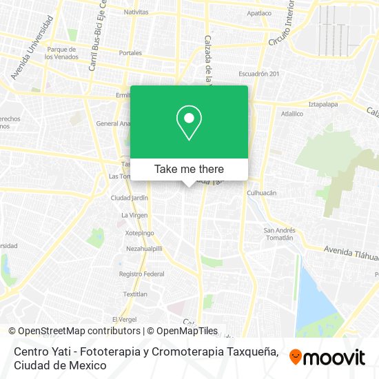 Mapa de Centro Yati - Fototerapia y Cromoterapia Taxqueña
