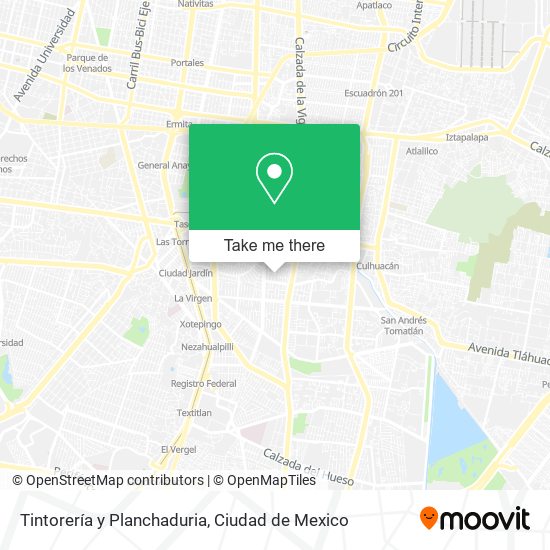 Tintorería y Planchaduria map