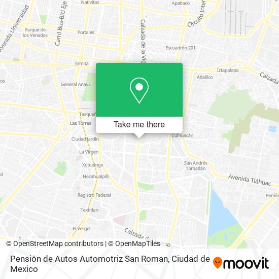 Mapa de Pensión de Autos Automotriz San Roman