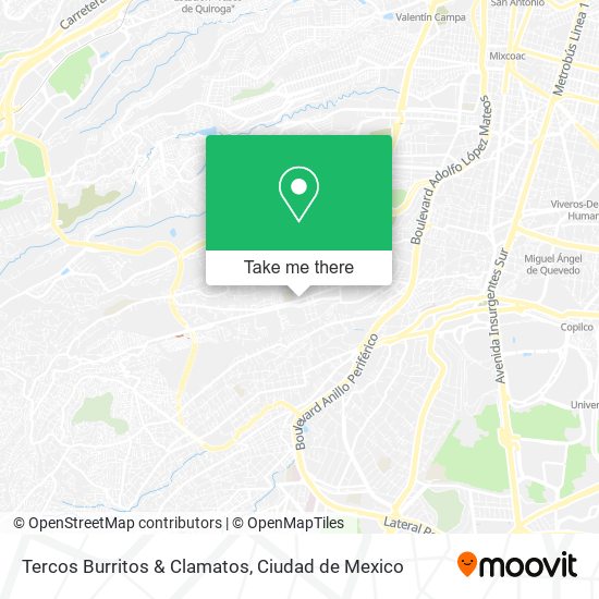 Tercos Burritos & Clamatos map