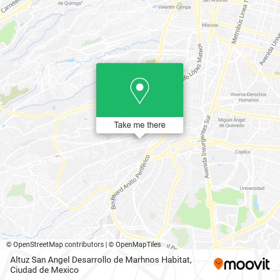 Altuz San Angel Desarrollo de Marhnos Habitat map