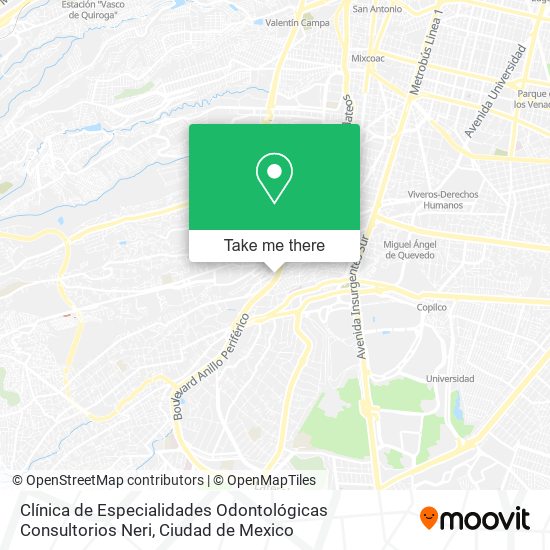 Mapa de Clínica de Especialidades Odontológicas Consultorios Neri