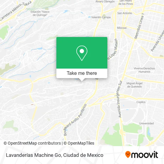 Lavanderías Machine Go map