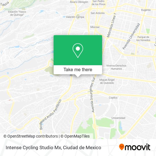 Intense Cycling Studio Mx map
