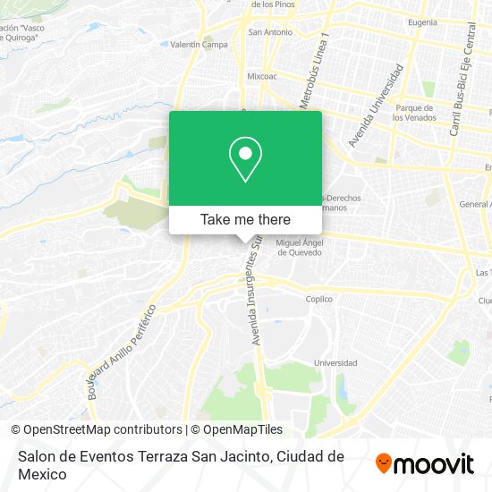 Mapa de Salon de Eventos Terraza San Jacinto