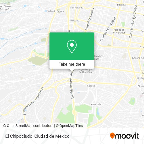 Mapa de El Chipocludo
