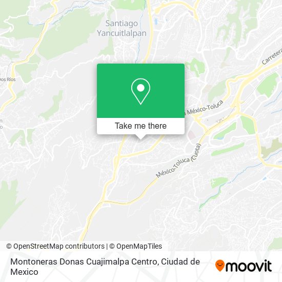 Mapa de Montoneras Donas Cuajimalpa Centro