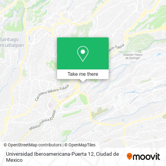 Mapa de Universidad Iberoamericana-Puerta 12