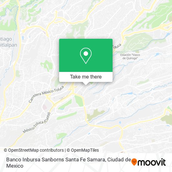 Banco Inbursa Sanborns Santa Fe Samara map
