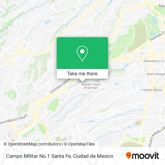Mapa de Campo Militar No.1 Santa Fe