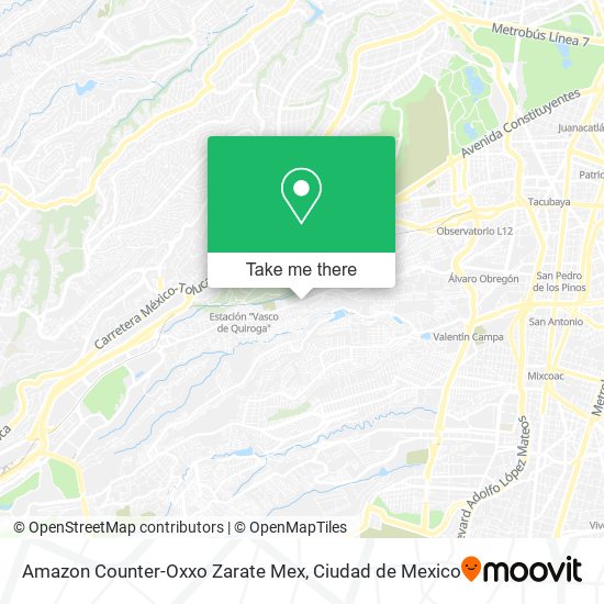 Mapa de Amazon Counter-Oxxo Zarate Mex