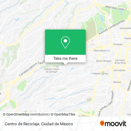 Mapa de Centro de Reciclaje