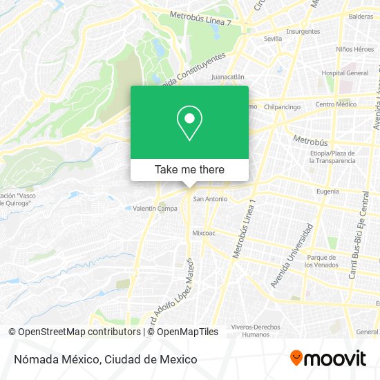 Nómada México map