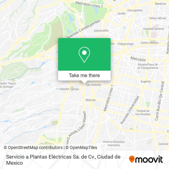 Servicio a Plantas Eléctricas Sa. de Cv. map