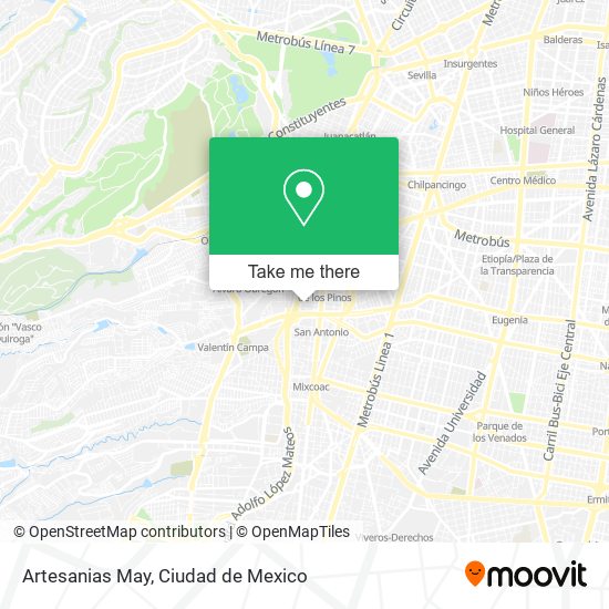 Artesanias May map