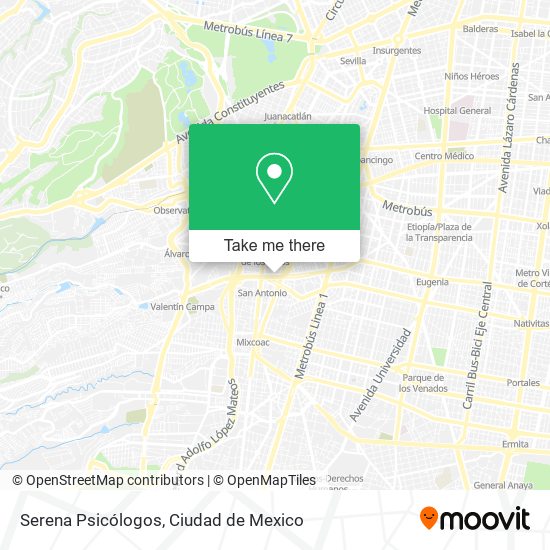 Mapa de Serena Psicólogos