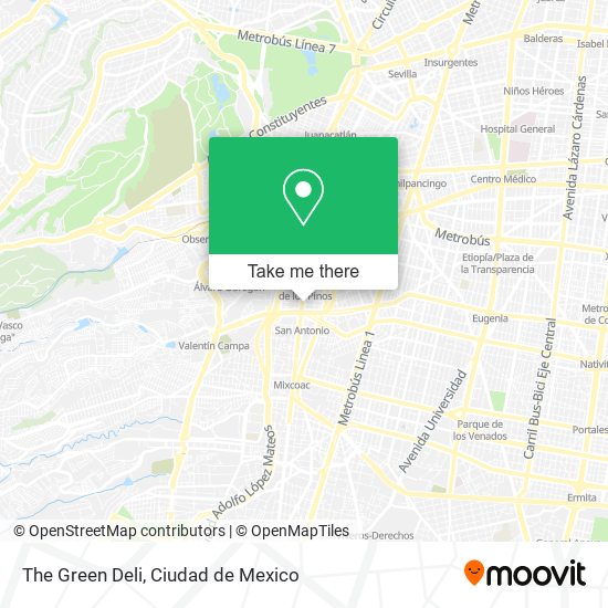 Mapa de The Green Deli