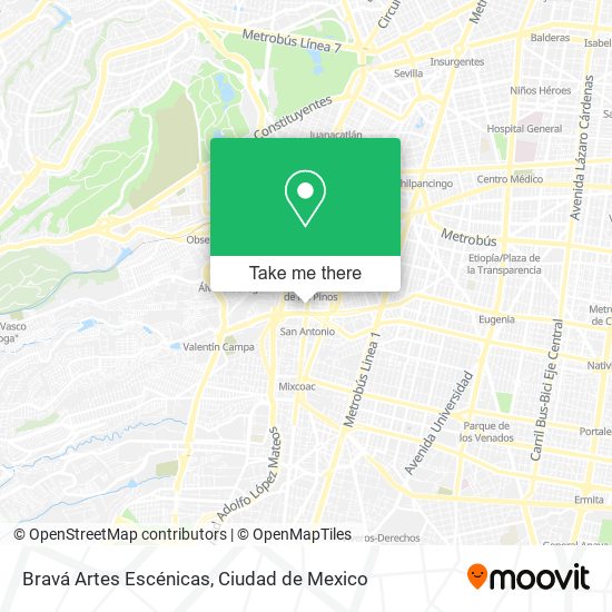 Bravá Artes Escénicas map