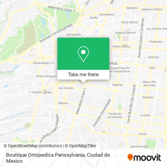 Boutique Ortopedica Penssylvania map