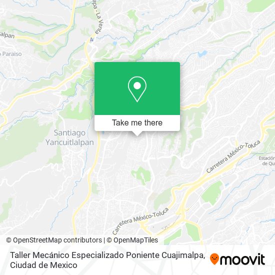 Taller Mecánico Especializado Poniente Cuajimalpa map