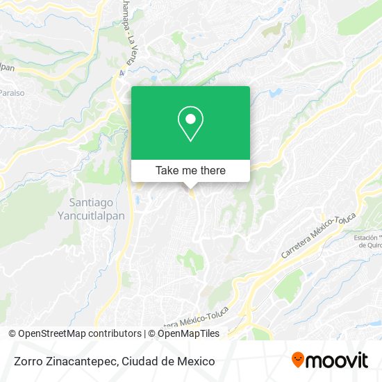 Zorro Zinacantepec map