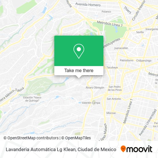 Mapa de Lavanderia Automática Lg Klean