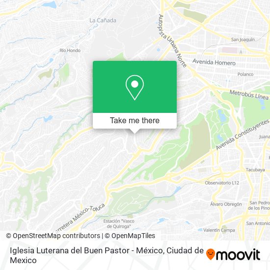 Iglesia Luterana del Buen Pastor - México map