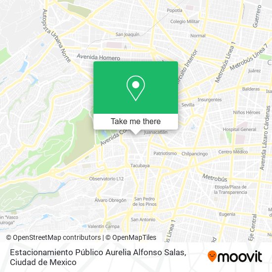 Mapa de Estacionamiento Público Aurelia Alfonso Salas