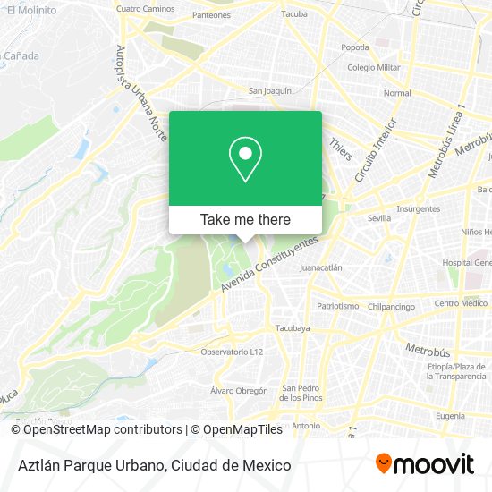 Aztlán Parque Urbano map