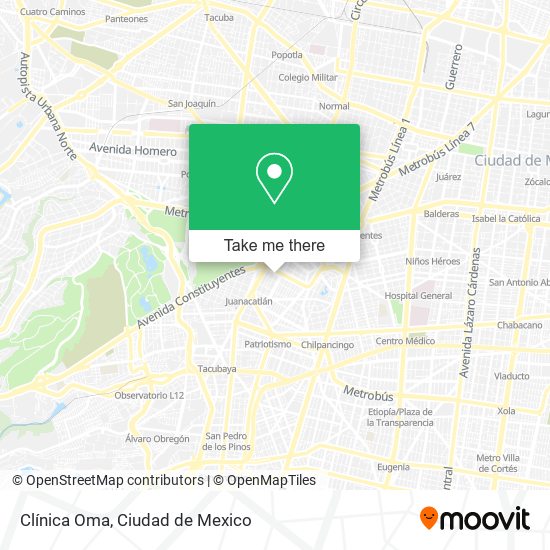 Clínica Oma map