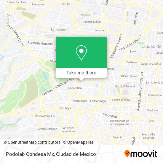 Podolab Condesa Mx map