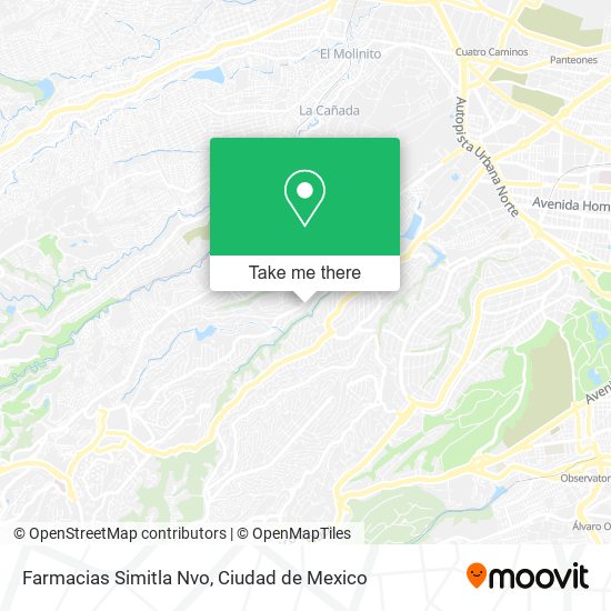 Farmacias Simitla Nvo map