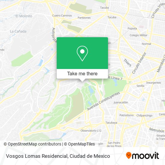 Vosgos Lomas Residencial map