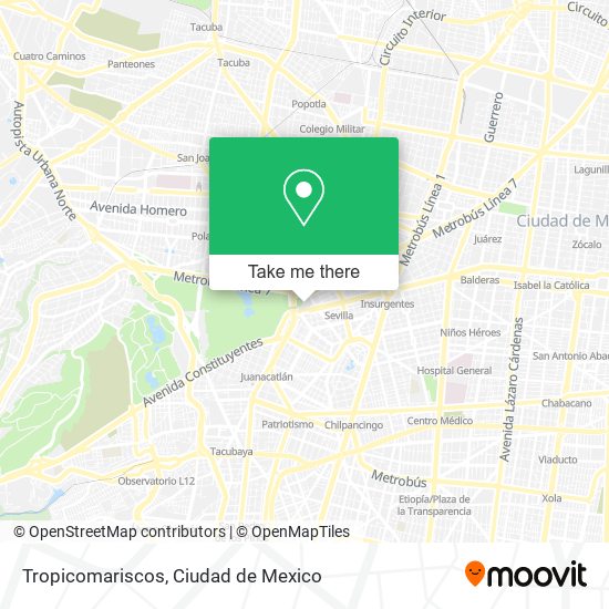 Tropicomariscos map