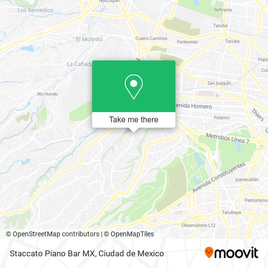 Mapa de Staccato Piano Bar MX