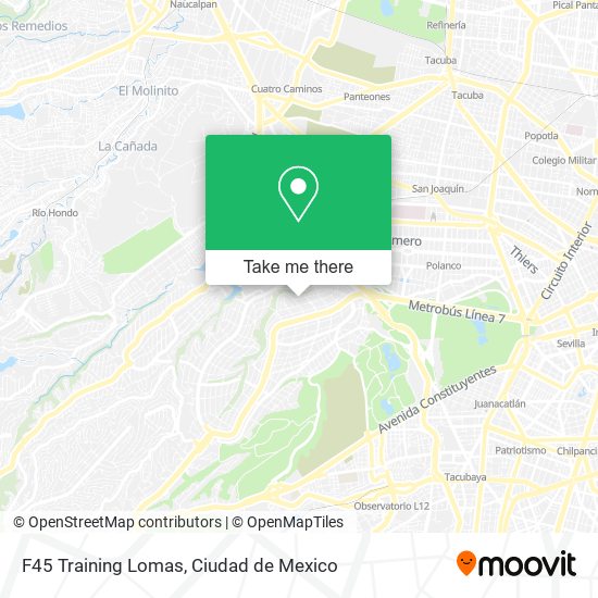 F45 Training Lomas map