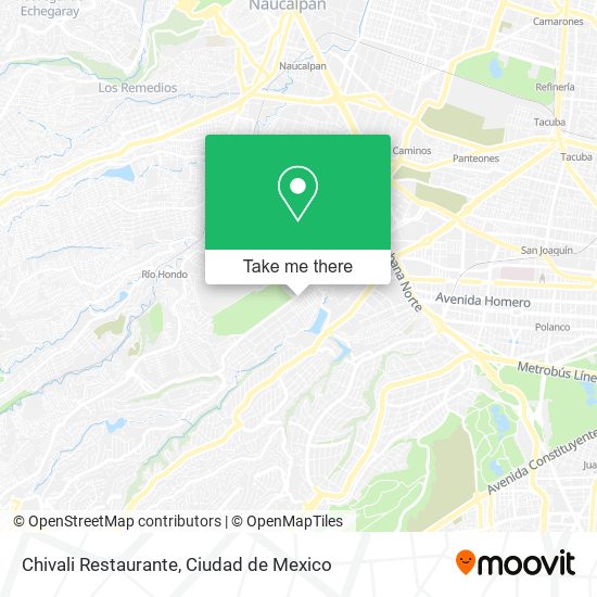 Mapa de Chivali Restaurante