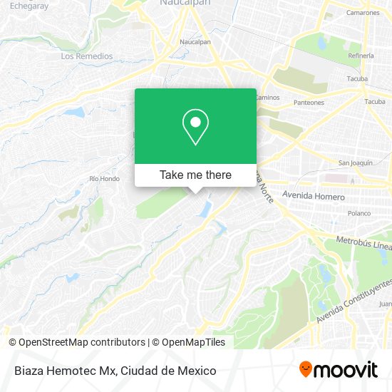 Biaza Hemotec Mx map